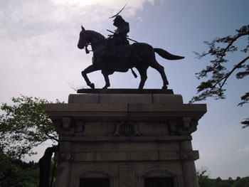 仙台城跡“伊達政宗騎馬像”