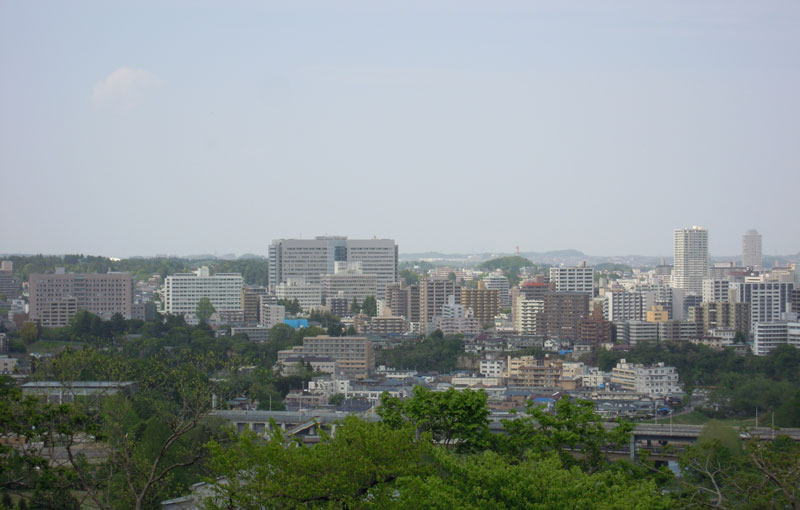 青葉城からの眺望「ライオンズタワー勾当台通」